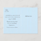 おとぎ話ヴィンテージ王室の青救日付はがき 案内ポストカード (裏面)