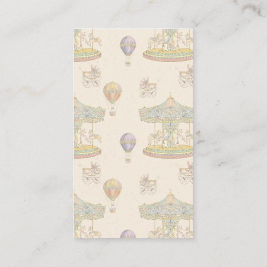 おとぎ話ヴィンテージ遊園地ディスプレイシャワー エンクロージャーカード (裏面)