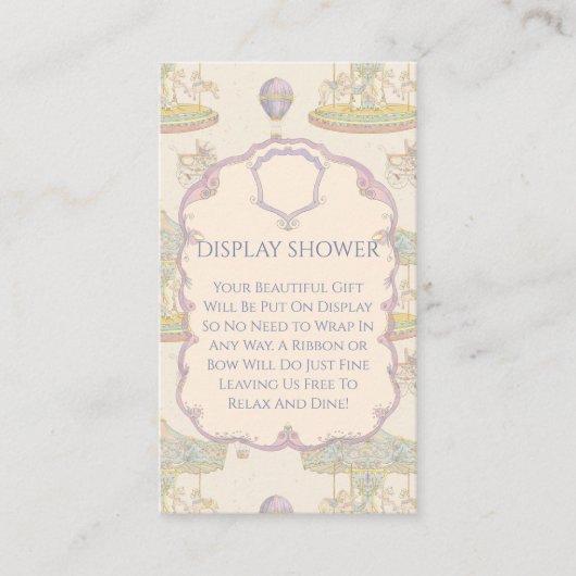 おとぎ話ヴィンテージ遊園地ディスプレイシャワー エンクロージャーカード (正面)