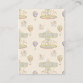 おとぎ話ヴィンテージ遊園地本ベビー エンクロージャーカード (裏面)