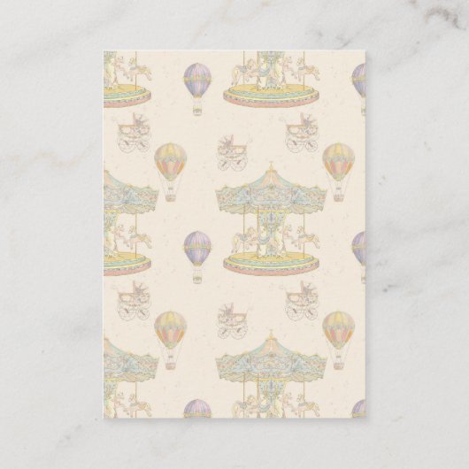 おとぎ話ヴィンテージ遊園地本ベビー エンクロージャーカード (裏面)