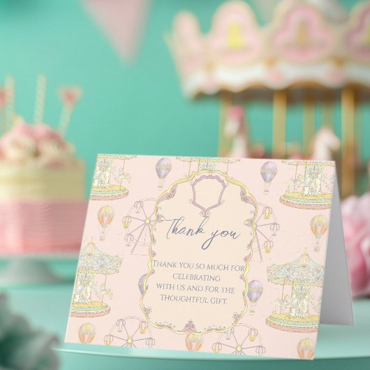 おとぎ話ヴィンテージ遊園地 サンキューカード