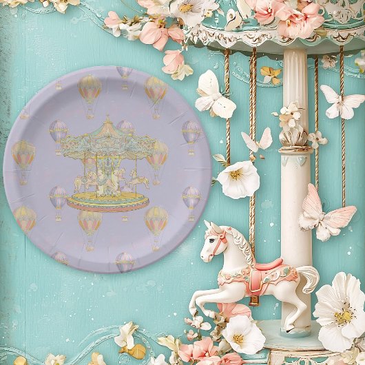 おとぎ話ヴィンテージ遊園地 ペーパープレート