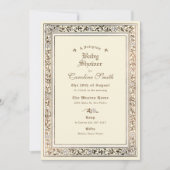 おとぎ話淡い色のの黄色い赤ちゃんシャワー 招待状 (正面)