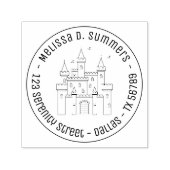 おとぎ話王室の中世の城丸アドレス4 セルフインキングスタンプ (デザイン)