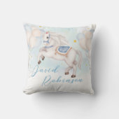 おとぎ話男の赤ちゃんポニーブルーバルーズスター クッション (正面)