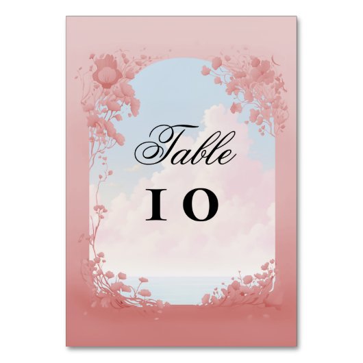 おとぎ話結婚の空 テーブルナンバー (正面)