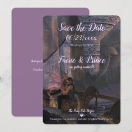 おとぎ話結婚の – Flat Save The Date Card セーブザデート