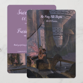 おとぎ話結婚の – Flat Save The Date Card セーブザデート