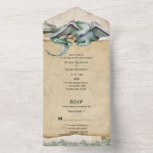 おとぎ話結婚ドラゴンのオールインワン招待状 オールインワン招待状 (内側)