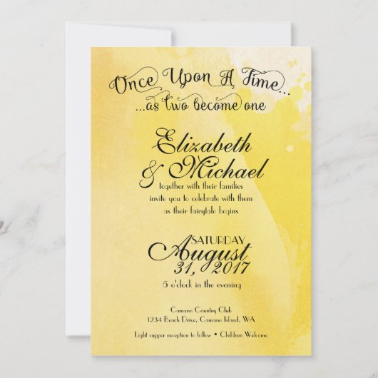 おとぎ話結婚式招待状テンプレート 招待状 (正面)