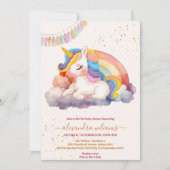 おとぎ話魔法と魅惑的なストーリー赤ちゃんシャワー 招待状 (正面)