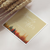 おとぎ話「めでたく後に」:秋の結婚式 スタンダードカクテルナプキン