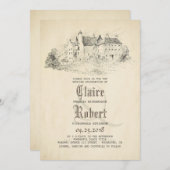 おとぎ話 – ストーリーブックオールドキャッスルヴィンテージウェディング 招待状 (正面/裏面)