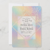 おとぎ話 テーマ ゴールド キャッスル オーバー レインボー 招待状 (裏面)