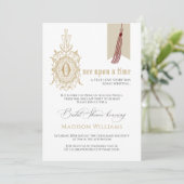 おとぎ話 ブック ワン アポン ア タイム ブライダル シャワー 招待状 (スタンド正面)