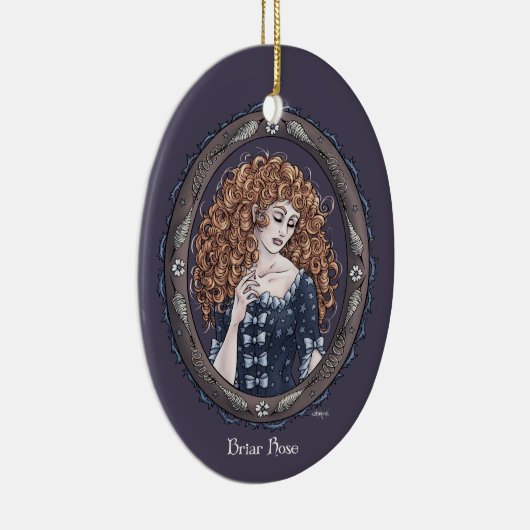 おとぎ話「ブライアルバラ」ファンタジーアートオーナメント#1 セラミックオーナメント (右)