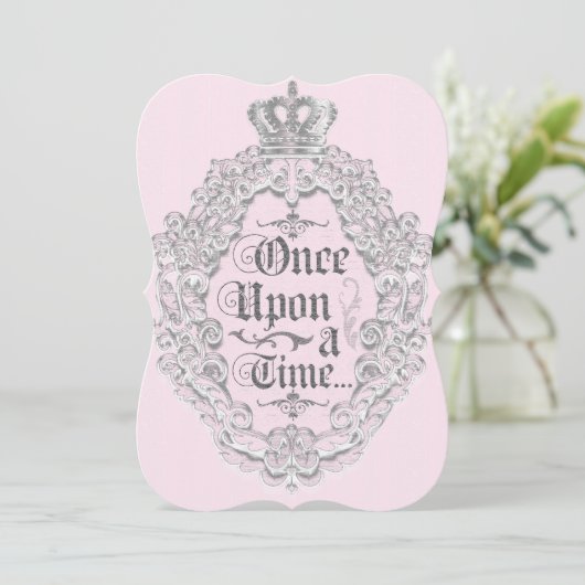 おとぎ話 ヴィンテージ 絵本のプリンセス ご招待 招待状 (スタンド正面)