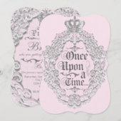 おとぎ話 ヴィンテージ 絵本のプリンセス 招待状 (正面/裏面)