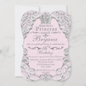 おとぎ話 ヴィンテージ 絵本のプリンセス 招待状 (裏面)