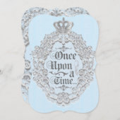 おとぎ話 ヴィンテージ 絵本 青い 招待状 (正面/裏面)