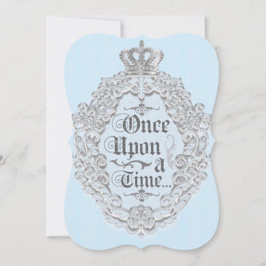 おとぎ話 ヴィンテージ 絵本 青い 招待状 (正面)