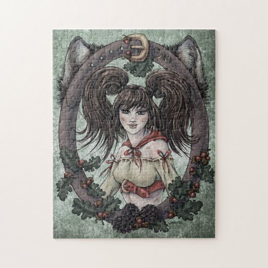 おとぎ話「赤い乗馬フード」ファンタジーアートパズル ジグソーパズル (縦)