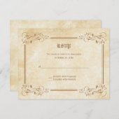 おとぎ話RSVPの応答カード 出欠カード (正面/裏面)