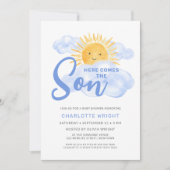 おとこのベイビーシャワーパーティー 招待状 (正面)