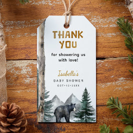 おとこの冒険が始まる！ | 森のクマのベビーシャワーパーティー ギフトタグ