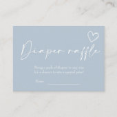 おとこの子のためのミニマルでモダンなベビーシャワーのおむつくじ エンクロージャーカード (正面)