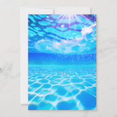 おとこの子のファン ティーン エイドルト プールパーティー スウィート16の誕生日 招待状 (裏面)