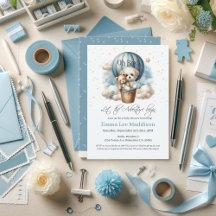 おとこの子大冒険ベビーシャワーパピー気球