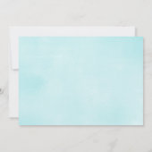 おとこの子 ドーナツのデコレーション ベビーシャワー 水色 招待状 (裏面)