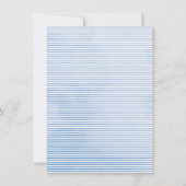 おとこの子 ブルー ゴールド 水彩画 男の子 ベビーシャワー 招待状 (裏面)