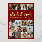 おととしクリスマスの写真 箔シーズンカード (正面)