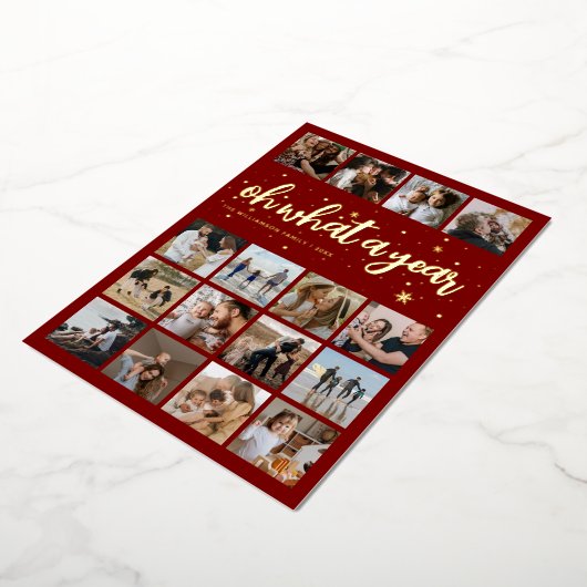 おととしクリスマスの写真 箔シーズンカード (回転した状態)