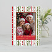 おととしデコレーション 12枚のフォトコラージュ 箔シーズンカード (立ち正面)