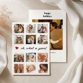 おととしデビュー ファミリー フォト コラージュ ハート シーズンカード