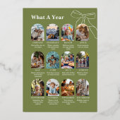 おととし最高 夢のような12枚の写真コラージュ 箔シーズンカード (裏面)