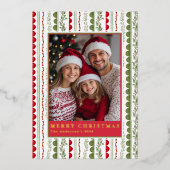 おととし 12 か月 不思議な フォト コラージュ 箔シーズンカード (正面)