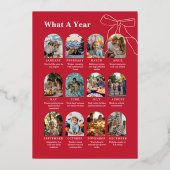 おととし 12 か月 不思議な フォト コラージュ 箔シーズンカード (裏面)