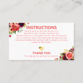 おとなしいホワイトフローラスパの具材の指示 名刺 (裏面)