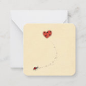 おとなしいラディバグウィスパー | 自然インスパイア ノートカード (正面)