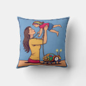 おとなしいリマインダー: Mauve & Creamの「You Are Enough」 クッション (裏面)