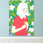 おとなしい女 キャンバスプリント (インサイチュ (ウッドフロア))