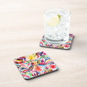 おとみカラフルプリント、フローラ/動物型 コースター (右側)
