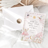 おとめの妖精の初めての魔法の庭の誕生日 招待状