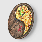 おとめ座と丙寅 ラージ壁時計 (傾斜)