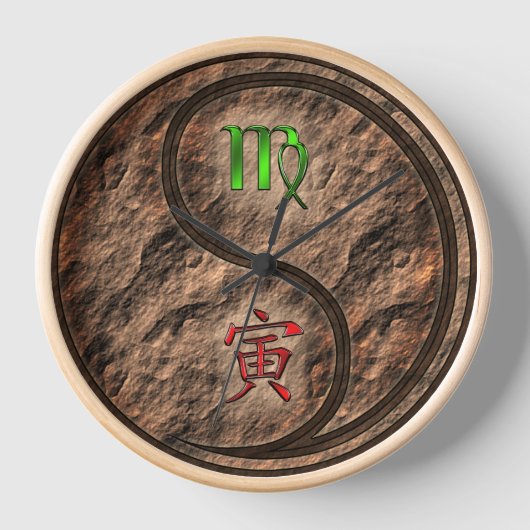 おとめ座と土の虎 壁時計 (正面)
